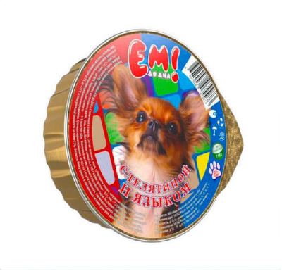 ЕМ ДО ДНА Консервы  для взрослых собак и щенков, телятина и язык, 100гр