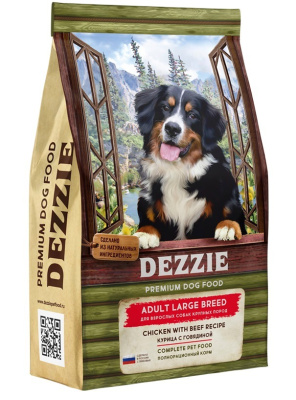 DEZZIE ADULT DOG LARGE BREED сухой корм д/собак крупных пород 3 кг курица/говядина