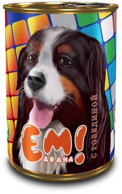 ЕМ ДО ДНА Консервы для собак с Говядиной 970 гр