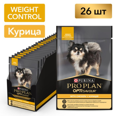 Pro Plan влажный корм для собак мелких пород при лишнем весе с курицей 85 г