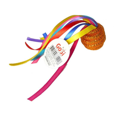 Игрушка GOSi для кошек "Шар с лентами" звенящий