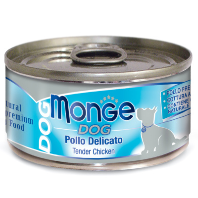 Влажный корм Monge Dog Natural для собак «нежные» куриные кусочки, консервы - 95 г