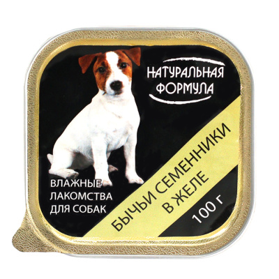 Натуральная Формула Влажный корм для собак Бычьи семенники в желе 100 гр