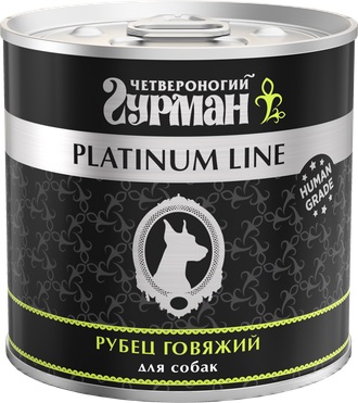 Четвероногий гурман Корм консервированный для собак "Platinum line", рубец говяжий, 240 г