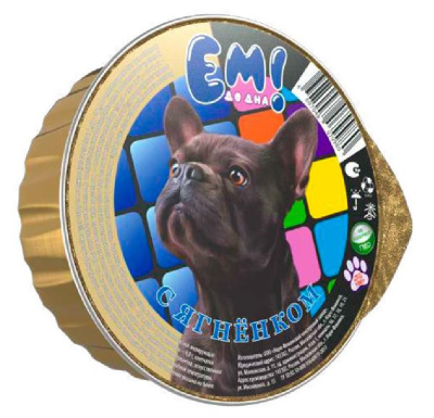 ЕМ ДО ДНА Консервы  для взрослых собак и щенков, ягненок, 100гр