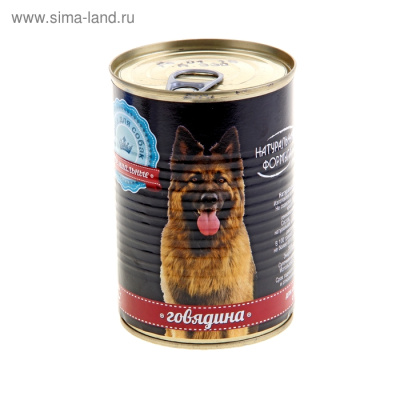 Натуральная Формула Влажный корм для собак Говядина 410 гр