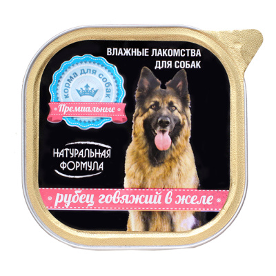 НАТУРАЛЬНАЯ ФОРМУЛА влажный корм для собак, рубец говяжий в желе, 300г