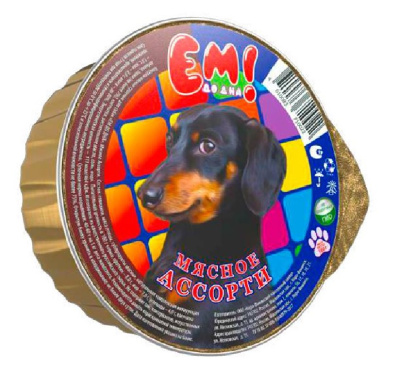 ЕМ ДО ДНА Консервы  для взрослых собак и щенков, мясное ассорти, 100 гр
